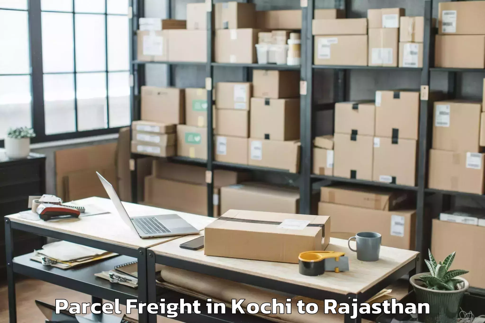 Easy Kochi to Madanganj Kishangarh Parcel Freight Booking